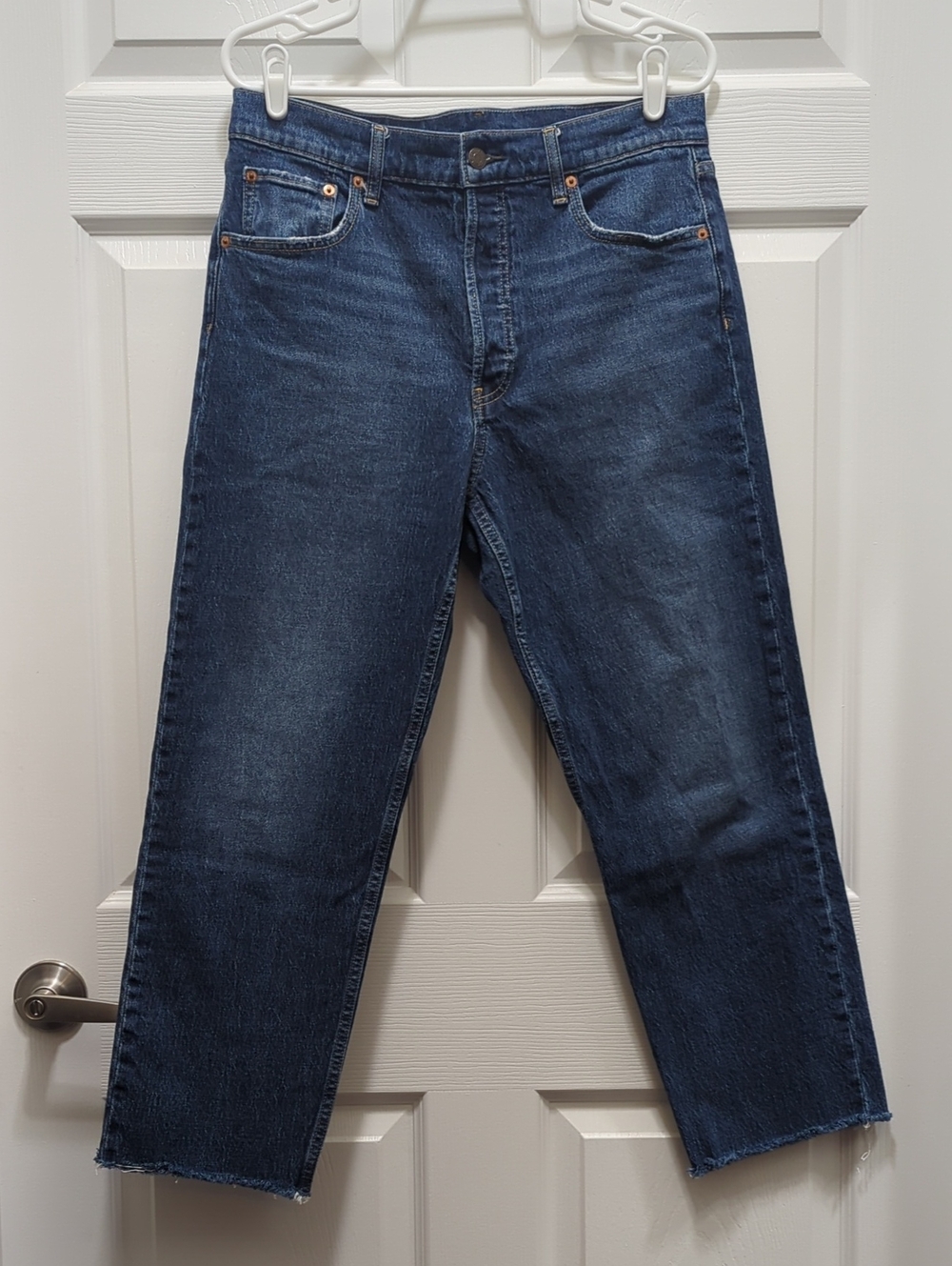 GAP Dark Blue Cropped Straight Jeans Sz 12